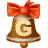 GIF animado (40891) Letra g campanas navidad